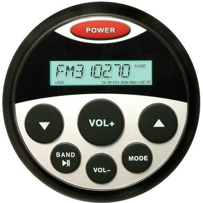 MP3 PLAYER 89MM - 12V - 4X25W ΜΕ ΡΑΔΙΟΦΩΝΟ/USB/BLUETOOTH ΑΔΙΑΒΡΟΧΟ ΣΤΡΟΓΓΥΛΟ ΜΑΥΡΟ