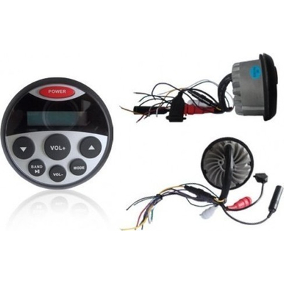 MP3 PLAYER 89MM - 12V - 4X25W ΜΕ ΡΑΔΙΟΦΩΝΟ/USB/BLUETOOTH ΑΔΙΑΒΡΟΧΟ ΣΤΡΟΓΓΥΛΟ ΜΑΥΡΟ