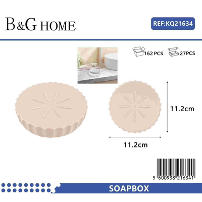 Σαπουνοθήκες μπάνιου πλαστικές - Σετ 9pcs - Light Pink - 21634