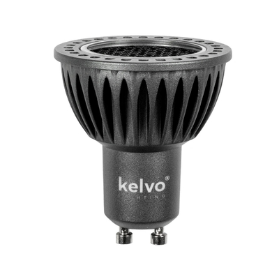 kelvo® KYRON DARK 36° KLV-103-0008 Σποτ GU10 MR16 με Honeycomb Anti-Glare Reflector LED 7W 770lm CRI (Ra) ≥ 90 36° AC 220-240V IP20 Θερμό Λευκό 2700K Dimmable - Bridgelux COB Chip - Γκρι Ανθρακί & Μαύρο Ματ - Μ5 x Π5 x Υ5.7cm - 3 Χρόνια Εγγύηση