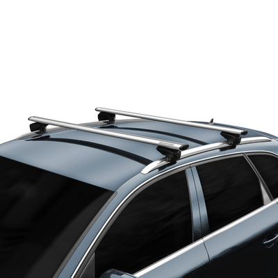 MENABO ΜΠΑΡΕΣ ΟΡΟΦΗΣ ΑΛΟΥΜΙΝΙΟΥ LINCE XL SILVER 135 cm ΣΕ ΑΣΗΜΙ ΧΡΩΜΑ ΓΙΑ Ford Mondeo III Station Wagon 5 doors 2010>2014 ΜΕ FLUSH RAILS - 2 ΤΕΜ (8880/MB)