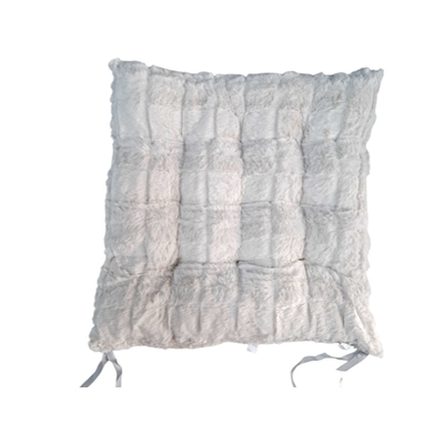 Μαξιλάρι καρέκλας γούνινο - 35x35cm - 571527 - White