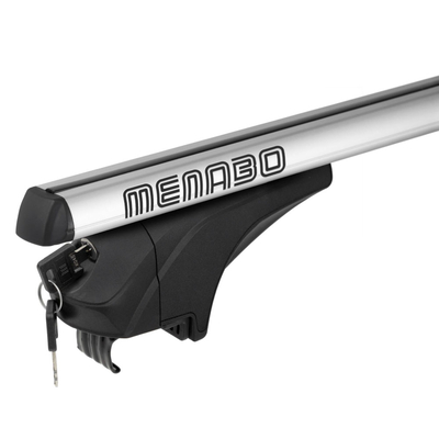 Menabo - Σετ Μπάρες Οροφής Αλουμινίου τύπου Ariem Silver Για BMW iX1 (U11) 11/2022 > 5πορτο SUV Για Αυτοκίνητα Με Flush Rails (Ενσωματωμένες Ράγες) Μήκος 118.5cm - 1 σετ. (14700/MB)