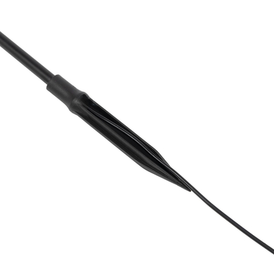 GLOBOSTAR® REED GLB-103-0007 Φωτιστικό Κολωνάκι Κήπου με Καρφωτή Βάση LED 2W 180lm 360° DC 24V Αδιάβροχο IP65 Θερμό Λευκό 2700K - Sanan SMD Chip - Μαύρο Ματ - Μ2 x Π2 x Υ80cm - 3 Χρόνια Εγγύηση