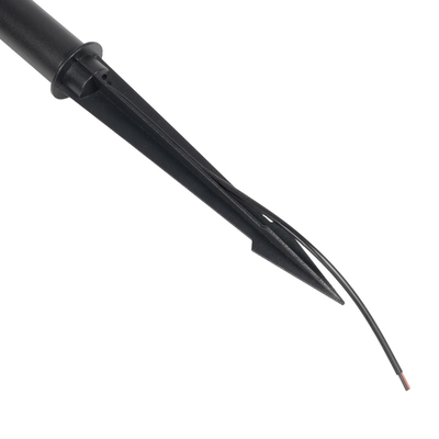 GLOBOSTAR® REED GLB-103-0008 Φωτιστικό Κολωνάκι Κήπου με Καρφωτή Βάση LED 5W 450lm 360° DC 24V Αδιάβροχο IP65 Θερμό Λευκό 2700K - Sanan SMD Chip - Μαύρο Ματ - Μ3 x Π3 x Υ65cm - 3 Χρόνια Εγγύηση