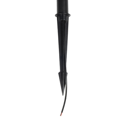 GLOBOSTAR® REED GLB-103-0008 Φωτιστικό Κολωνάκι Κήπου με Καρφωτή Βάση LED 5W 450lm 360° DC 24V Αδιάβροχο IP65 Θερμό Λευκό 2700K - Sanan SMD Chip - Μαύρο Ματ - Μ3 x Π3 x Υ65cm - 3 Χρόνια Εγγύηση