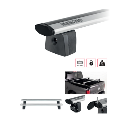 ΜΠΑΡΕΣ ΚΑΡΟΤΣΑΣ ΑΛΟΥΜΙΝΙΟΥ TBR - TRUCK BED RACK SYSTEM SILVER 172,8 cm ΣΕ ΑΣΗΜΙ ΧΡΩΜΑ ΓΙΑ PICKUP ΚΑΙ ΑΓΡΟΤΙΚΑ ΟΧΗΜΑΤΑ MENABO - 2 ΤΕΜ.