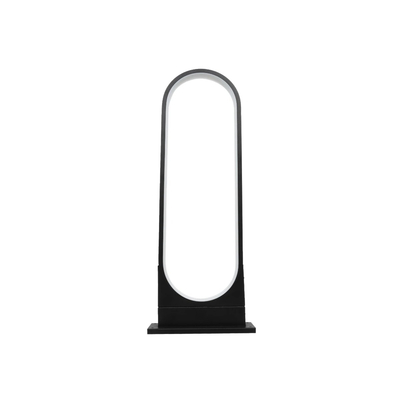 GLOBOSTAR® LUNEA GLB-103-0010 Φωτιστικό Κολωνάκι Κήπου LED 15W 1350lm 120° AC 220-240V Αδιάβροχο IP65 Θερμό Λευκό 2700K - Sanan SMD Chip - Μαύρο Ματ - Μ22 x Π7 x Υ60cm - 3 Χρόνια Εγγύηση