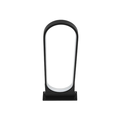 GLOBOSTAR® LUNEA GLB-103-0010 Φωτιστικό Κολωνάκι Κήπου LED 15W 1350lm 120° AC 220-240V Αδιάβροχο IP65 Θερμό Λευκό 2700K - Sanan SMD Chip - Μαύρο Ματ - Μ22 x Π7 x Υ60cm - 3 Χρόνια Εγγύηση