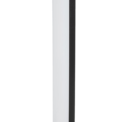 GLOBOSTAR® LUNEA GLB-103-0010 Φωτιστικό Κολωνάκι Κήπου LED 15W 1350lm 120° AC 220-240V Αδιάβροχο IP65 Θερμό Λευκό 2700K - Sanan SMD Chip - Μαύρο Ματ - Μ22 x Π7 x Υ60cm - 3 Χρόνια Εγγύηση