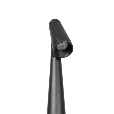 GLOBOSTAR® EDGE GLB-103-0011 Φωτιστικό Κολωνάκι Κήπου με Καρφωτή Βάση LED 3W 270lm 60° DC 24V Αδιάβροχο IP65 Θερμό Λευκό 2700K - Sanan SMD Chip - Μαύρο Ματ - Μ6 x Π6 x Υ45cm - 3 Χρόνια Εγγύηση