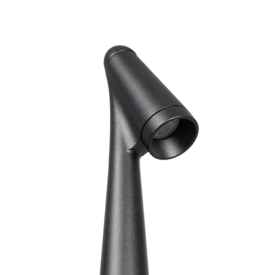 GLOBOSTAR® EDGE GLB-103-0011 Φωτιστικό Κολωνάκι Κήπου με Καρφωτή Βάση LED 3W 270lm 60° DC 24V Αδιάβροχο IP65 Θερμό Λευκό 2700K - Sanan SMD Chip - Μαύρο Ματ - Μ6 x Π6 x Υ45cm - 3 Χρόνια Εγγύηση