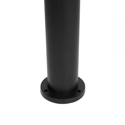 GLOBOSTAR® CYLIS GLB-103-0014 Φωτιστικό Κολωνάκι Κήπου LED 15W 1350lm 360° AC 220-240V Αδιάβροχο IP65 Θερμό Λευκό 2700K - Sanan SMD Chip - Μαύρο Ματ - Μ13 x Π13 x Υ80cm - 3 Χρόνια Εγγύηση