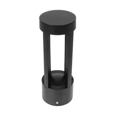 GLOBOSTAR® PRISM GLB-103-0018 Φωτιστικό Κολωνάκι Κήπου LED 8W 720lm 90° AC 220-240V Αδιάβροχο IP65 Θερμό Λευκό 2700K - Sanan SMD Chip - Μαύρο Ματ - Μ10.5 x Π10.5 x Υ30cm - 3 Χρόνια Εγγύηση