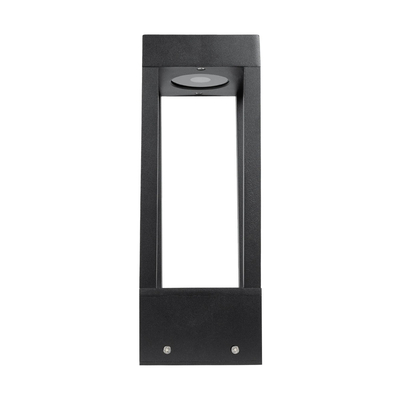 GLOBOSTAR® PRISM GLB-103-0019 Φωτιστικό Κολωνάκι Κήπου LED 8W 720lm 90° AC 220-240V Αδιάβροχο IP65 Θερμό Λευκό 2700K - Sanan SMD Chip - Μαύρο Ματ - Μ11 x Π11 x Υ30cm - 3 Χρόνια Εγγύηση