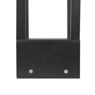 GLOBOSTAR® PRISM GLB-103-0019 Φωτιστικό Κολωνάκι Κήπου LED 8W 720lm 90° AC 220-240V Αδιάβροχο IP65 Θερμό Λευκό 2700K - Sanan SMD Chip - Μαύρο Ματ - Μ11 x Π11 x Υ30cm - 3 Χρόνια Εγγύηση