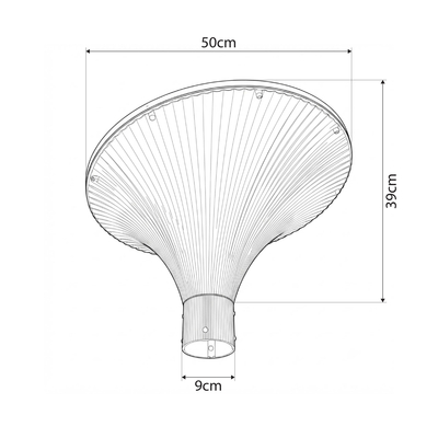 GLOBOSTAR® TOPIS GLB-103-0020 Φωτιστικό Κεφαλής Post Top Πλατείας/Πάρκου/Κήπου LED 50W 4500lm 360° AC 220-240V Αδιάβροχο IP65 Θερμό Λευκό 2700K - Sanan SMD Chip - Μαύρο Ματ - Μ50 x Π50 x Υ39cm - 3 Χρόνια Εγγύηση