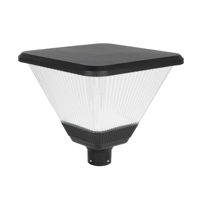 GLOBOSTAR® TOPIS GLB-103-0021 Φωτιστικό Κεφαλής Post Top Πλατείας/Πάρκου/Κήπου LED 50W 4500lm 360° AC 220-240V Αδιάβροχο IP65 Θερμό Λευκό 2700K - Sanan SMD Chip - Μαύρο Ματ - Μ45 x Π45 x Υ40cm - 3 Χρόνια Εγγύηση