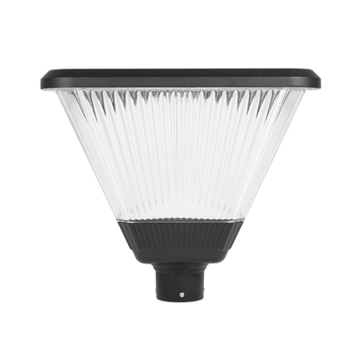 GLOBOSTAR® TOPIS GLB-103-0021 Φωτιστικό Κεφαλής Post Top Πλατείας/Πάρκου/Κήπου LED 50W 4500lm 360° AC 220-240V Αδιάβροχο IP65 Θερμό Λευκό 2700K - Sanan SMD Chip - Μαύρο Ματ - Μ45 x Π45 x Υ40cm - 3 Χρόνια Εγγύηση