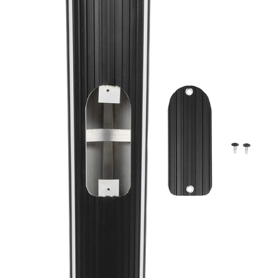 GLOBOSTAR® STILIA GLB-103-0023 Στύλος/Κολώνα για Φωτιστικό Πλατείας/Πάρκου/Κήπου LED 72W 6480lm 120° AC 220-240V Αδιάβροχο IP65 Θερμό Λευκό 2700K - Sanan SMD Chip - Μαύρο Ματ - Μ21 x Π21 x Υ300cm - 3 Χρόνια Εγγύηση