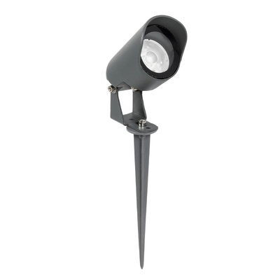 GLOBOSTAR® TREKO GLB-103-0026 Φωτιστικό Σποτ για Φυτά - Δέντρα με Βάση Κήπου / Καρφωτό LED 3W 270lm 5° DC 24V Αδιάβροχο IP65 Θερμό Λευκό 2700K - Sanan SMD Chip - Γκρι Ανθρακί Ματ - Μ5 x Π5 x Υ12cm - 3 Χρόνια Εγγύηση