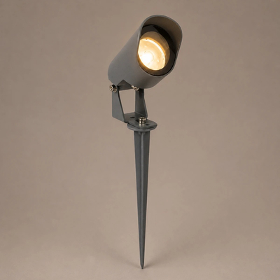 GLOBOSTAR® TREKO GLB-103-0026 Φωτιστικό Σποτ για Φυτά - Δέντρα με Βάση Κήπου / Καρφωτό LED 3W 270lm 5° DC 24V Αδιάβροχο IP65 Θερμό Λευκό 2700K - Sanan SMD Chip - Γκρι Ανθρακί Ματ - Μ5 x Π5 x Υ12cm - 3 Χρόνια Εγγύηση