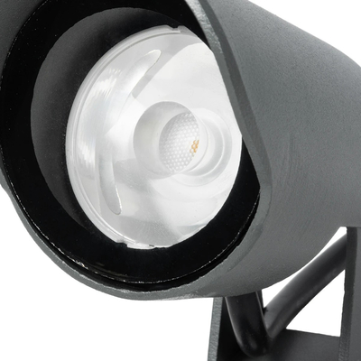 GLOBOSTAR® TREKO GLB-103-0026 Φωτιστικό Σποτ για Φυτά - Δέντρα με Βάση Κήπου / Καρφωτό LED 3W 270lm 5° DC 24V Αδιάβροχο IP65 Θερμό Λευκό 2700K - Sanan SMD Chip - Γκρι Ανθρακί Ματ - Μ5 x Π5 x Υ12cm - 3 Χρόνια Εγγύηση