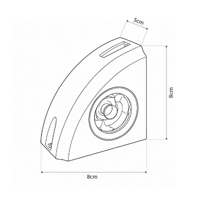 GLOBOSTAR® FLOODORA GLB-103-0029 Προβολέας Σποτ Wall Washer LED 3W 270lm 5° AC 220-240V Αδιάβροχο IP65 Θερμό Λευκό 2700K - Sanan SMD Chip - Γκρι Ανθρακί Ματ - Μ8 x Π5 x Υ8cm - 3 Χρόνια Εγγύηση