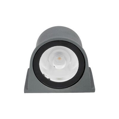 GLOBOSTAR® FLOODORA GLB-103-0030 Προβολέας Σποτ Wall Washer LED 3W 270lm 5° AC 220-240V Αδιάβροχο IP65 Θερμό Λευκό 2700K - Sanan SMD Chip - Γκρι Ανθρακί Ματ - Μ6.5 x Π5.5 x Υ5cm - 3 Χρόνια Εγγύηση