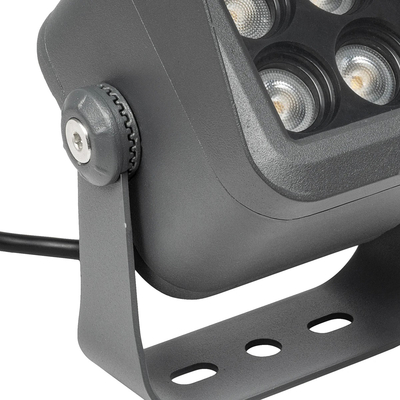 GLOBOSTAR® FLOODVIRA GLB-103-0032 Προβολέας Σποτ Wall Washer LED 8W 720lm 24° AC 220-240V Αδιάβροχο IP65 Θερμό Λευκό 2700K - Sanan SMD Chip - Γκρι Ανθρακί Ματ - Μ11 x Π9 x Υ15cm - 3 Χρόνια Εγγύηση