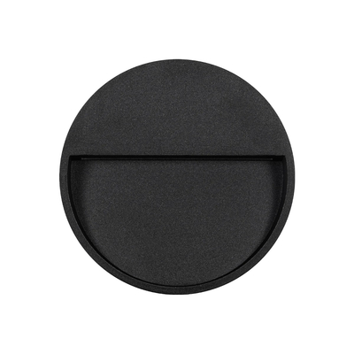 GLOBOSTAR® STEPINI GLB-103-0034 Φωτιστικό Σκαλοπατιού / Διαδρόμου LED 3W 270lm 45° AC 220-240V Αδιάβροχο IP65 Θερμό Λευκό 2700K - Sanan SMD Chip - Μαύρο Ματ - Μ12 x Π3 x Υ12cm - 3 Χρόνια Εγγύηση