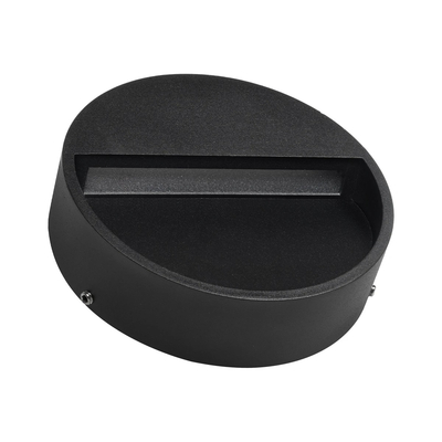 GLOBOSTAR® STEPINI GLB-103-0034 Φωτιστικό Σκαλοπατιού / Διαδρόμου LED 3W 270lm 45° AC 220-240V Αδιάβροχο IP65 Θερμό Λευκό 2700K - Sanan SMD Chip - Μαύρο Ματ - Μ12 x Π3 x Υ12cm - 3 Χρόνια Εγγύηση