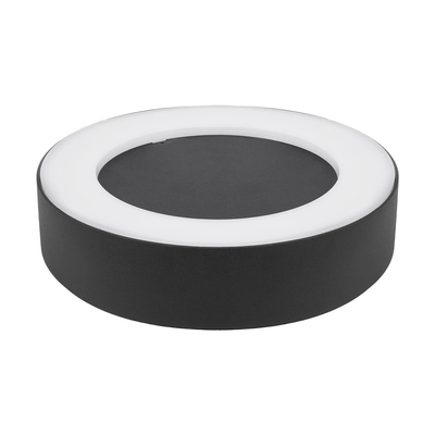 GLOBOSTAR® LINEART GLB-103-0038 Φωτιστικό Τοίχου / Απλίκα LED 18W 1620lm 120° AC 220-240V Αδιάβροχο IP65 Θερμό Λευκό 2700K - Sanan SMD Chip - Μαύρο Ματ - Μ20 x Π4.5 x Υ20cm - 3 Χρόνια Εγγύηση