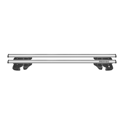 MENABO ΜΠΑΡΕΣ ΟΡΟΦΗΣ ΑΛΟΥΜΙΝΙΟΥ SHERMAN XL SILVER 135 cm ΣΕ ΑΣΗΜΙ ΧΡΩΜΑ ΓΙΑ Toyota Avanza 5 doors 2011> ΜΕ RAISED RAILS (Παράλληλες Μπάρες με Κενό) - 2 ΤΕΜ. (9470/MB)