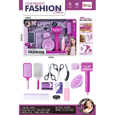 Παιδικό σετ κομμωτικής - 13pcs - QY005 - 233369