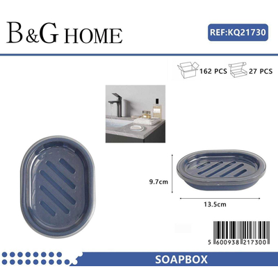 Σαπουνοθήκες μπάνιου πλαστικές - Σετ 9pcs - Blue - 21730