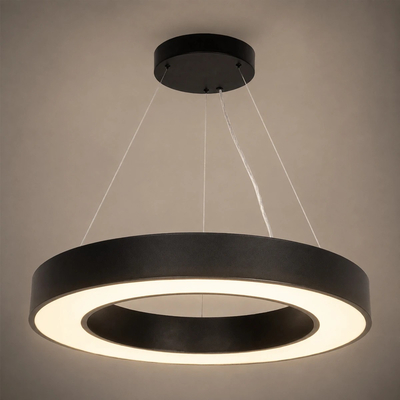 kelvo® RA KLV-101-0365 Κρεμαστό Φωτιστικό Οροφής LED 67W 6700lm 120° AC 220-240V IP20 Ρυθμιζόμενο Λευκό CCT με Χειριστήριο από 2700K έως 6000K Dimmable - Lumileds SMD Chip - Μαύρο Ματ - Μ60 x Π60 x Υ8cm - 3 Χρόνια Εγγύηση