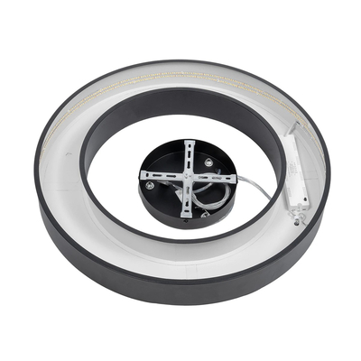 kelvo® RA KLV-101-0365 Κρεμαστό Φωτιστικό Οροφής LED 67W 6700lm 120° AC 220-240V IP20 Ρυθμιζόμενο Λευκό CCT με Χειριστήριο από 2700K έως 6000K Dimmable - Lumileds SMD Chip - Μαύρο Ματ - Μ60 x Π60 x Υ8cm - 3 Χρόνια Εγγύηση