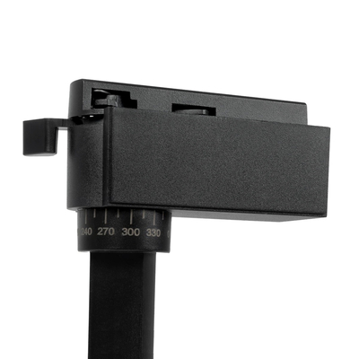 GLOBOSTAR® LUGANO 60804 Μονοφασικό Σποτ Ράγας LED 10W 1250lm 36° AC 220-240V IP20 Φυσικό Λευκό 4500K - Bridgelux COB Chip & TÜV SÜD Driver - Eurotrack 1PH - Μαύρο Ματ - Μ8.5 x Π5 x Υ18cm - 5 Χρόνια Εγγύηση