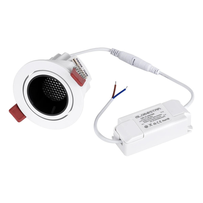 kelvo® LEO KLV-101-0312 Χωνευτό Κινούμενο Φωτιστικό Downlight Σποτ με Honeycomb Anti-Glare Reflector LED 10W 1250lm 38° AC 220-240V IP20 Θερμό Λευκό 2700K - Bridgelux COB Chip & TÜV SÜD Driver - Λευκό & Μαύρο Ματ - Μ8.5 x Π8.5 x Υ6.6cm / Q7.5cm - 5 Χρόνια Εγγύηση