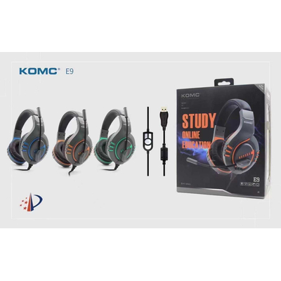 Ενσύρματα ακουστικά Gaming - E9 - KOMC - 302971 - Orange