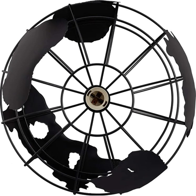 Atlas Sphere - Κρεμαστό E27 Industrial Μέταλλο Μαύρο Πλέγμα - Μ30 x Π30 x Υ30cm