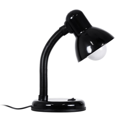 Flexi Desk Black - Επιτραπέζιο Μονόφωτο E27 Μοντέρνο Μέταλλο Μαύρο Καμπάνα - Μ12 x Π12 x Υ32cm
