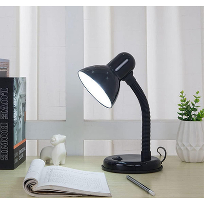 Flexi Desk Black - Επιτραπέζιο Μονόφωτο E27 Μοντέρνο Μέταλλο Μαύρο Καμπάνα - Μ12 x Π12 x Υ32cm