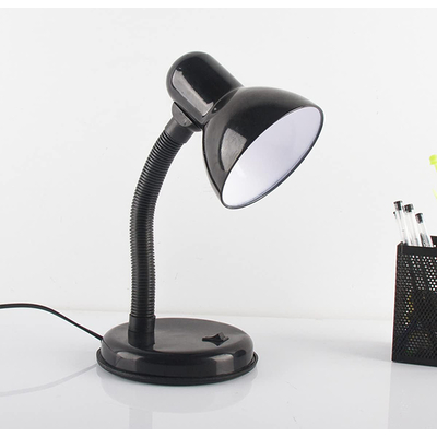 Flexi Desk Black - Επιτραπέζιο Μονόφωτο E27 Μοντέρνο Μέταλλο Μαύρο Καμπάνα - Μ12 x Π12 x Υ32cm