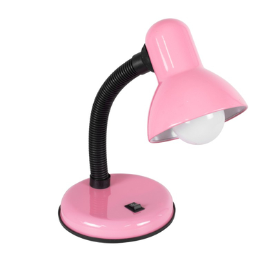 Flexi Desk Pink - Επιτραπέζιο Μονόφωτο E27 Μοντέρνο Μέταλλο Ροζ Καμπάνα - Μ12 x Π12 x Υ32cm