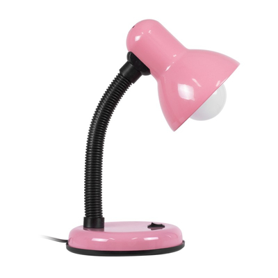 Flexi Desk Pink - Επιτραπέζιο Μονόφωτο E27 Μοντέρνο Μέταλλο Ροζ Καμπάνα - Μ12 x Π12 x Υ32cm