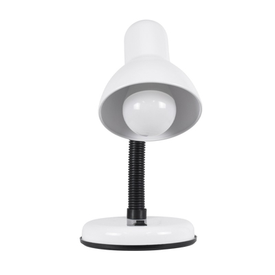 Flexi Desk White - Επιτραπέζιο Μονόφωτο E27 Μοντέρνο Μέταλλο Λευκό Καμπάνα - Μ12 x Π12 x Υ32cm