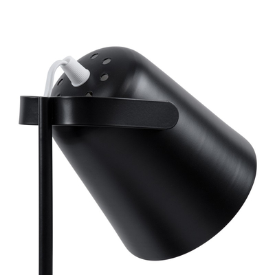 Focus Desk Black - Επιτραπέζιο Μονόφωτο E27 Μοντέρνο Μέταλλο Μαύρο Καμπάνα - Μ12 x Π15 x Υ38cm