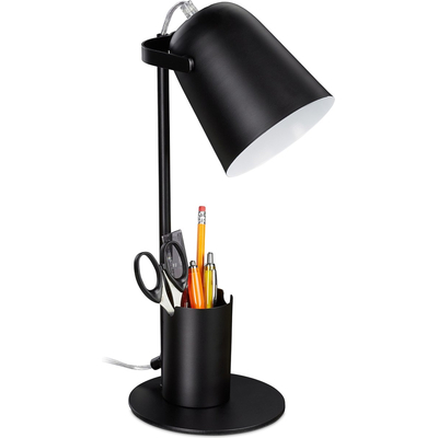Focus Desk Black - Επιτραπέζιο Μονόφωτο E27 Μοντέρνο Μέταλλο Μαύρο Καμπάνα - Μ12 x Π15 x Υ38cm